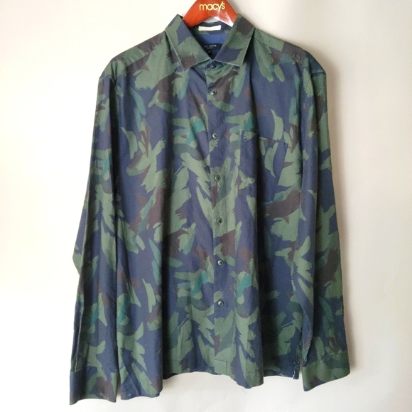 Ted Baker London button down Camouflage shirt - Picture 1 of 9